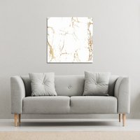 Benjamin Tate Design Golden Marble (Canvas Print) / 127 x 127 x 4cm in Natural | Size: 127 x 127 x 4 cm