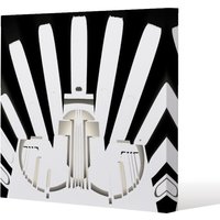 Benjamin Tate Design Art Deco Skyscraper in Black & White (Canvas Print) / 127 x 127 x 4cm in Natural | Size: 127 x 127 x 4 cm