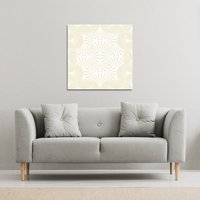 Benjamin Tate Design Golden Star Ornament (Canvas Print) / 46 x 46 x 4cm in Natural | Size: 46 x 46 x 4 cm