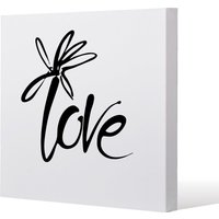 Benjamin Tate Design Love Type (Canvas Print) / 46 x 46 x 4cm in Natural | Size: 46 x 46 x 4 cm