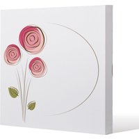 Benjamin Tate Design Rose Drawing (Canvas Print) / 101 x 101 x 4cm in Natural | Size: 101 x 101 x 4 cm