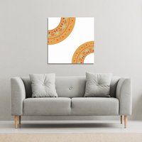 Benjamin Tate Design Egyptian Hieroglyphs (Canvas Print) / 101 x 101 x 4cm in Natural | Size: 101 x 101 x 4 cm