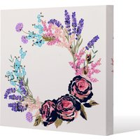 Benjamin Tate Design Beautiful Reath (Canvas Print) / 46 x 46 x 4cm in Natural | Size: 46 x 46 x 4 cm