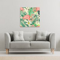 Benjamin Tate Design Palm Leaves (Canvas Print) / 127 x 127 x 4cm in Natural | Size: 127 x 127 x 4 cm