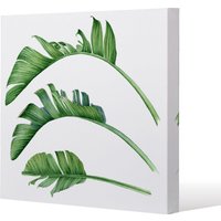 Benjamin Tate Design Triple Botanical (Canvas Print) / 127 x 127 x 4cm in Natural | Size: 127 x 127 x 4 cm