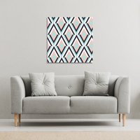 Benjamin Tate Design Geometric Pattern (Canvas Print) / 114 x 114 x 4cm in Natural | Size: 114 x 114 x 4 cm