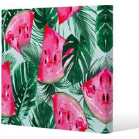 Benjamin Tate Design Watermelon (Canvas Print) / 61 x 61 x 4cm in Natural | Size: 61 x 61 x 4 cm