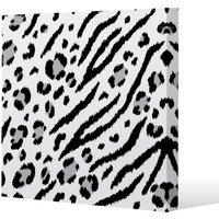 Benjamin Tate Design Zebra & Leopard Print (Canvas Print) / 114 x 114 x 4cm in Natural | Size: 114 x 114 x 4 cm