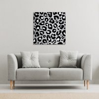 Benjamin Tate Design Silver Leopard Print (Canvas Print) / 127 x 127 x 4cm in Natural | Size: 127 x 127 x 4 cm