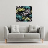 Benjamin Tate Design Animal & Tropical Print (Canvas Print) / 127 x 127 x 4cm in Natural | Size: 127 x 127 x 4 cm