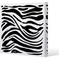 Benjamin Tate Design Zebra Stripes Print (Canvas Print) / 77 x 77 x 4cm in Natural | Size: 77 x 77 x 4 cm