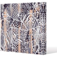 Benjamin Tate Design Grunged Print (Canvas Print) / 46 x 46 x 4cm in Natural | Size: 46 x 46 x 4 cm