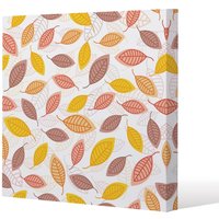 Benjamin Tate Design Small Autumn Leaves (Canvas Print) / 61 x 61 x 4cm in Natural | Size: 61 x 61 x 4 cm