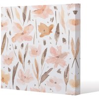 Benjamin Tate Design Pink Watercolour (Canvas Print) / 46 x 46 x 4cm in Natural | Size: 46 x 46 x 4 cm