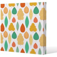 Benjamin Tate Design Decorative Leaves (Canvas Print) / 127 x 127 x 4cm in Natural | Size: 127 x 127 x 4 cm