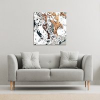 Benjamin Tate Design Bronze Marble (Canvas Print) / 114 x 114 x 4cm in Natural | Size: 114 x 114 x 4 cm