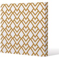 Benjamin Tate Design Geometric Scales (Canvas Print) / 61 x 61 x 4cm in Natural | Size: 61 x 61 x 4 cm