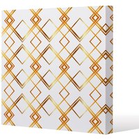 Benjamin Tate Design Geometric Golden Pattern (Canvas Print) / 127 x 127 x 4cm in Natural | Size: 127 x 127 x 4 cm
