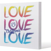 Benjamin Tate Design Love California (Canvas Print) / 77 x 77 x 4cm in Natural | Size: 77 x 77 x 4 cm