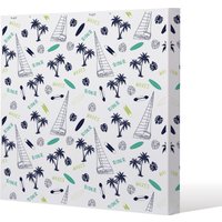 Benjamin Tate Design Waves Rider (Canvas Print) / 101 x 101 x 4cm in Natural | Size: 101 x 101 x 4 cm