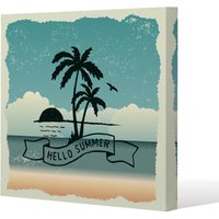 Benjamin Tate Design Hello Summer (Canvas Print) / 61 x 61 x 4cm in Natural | Size: 61 x 61 x 4 cm