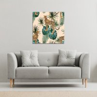 Benjamin Tate Design Tropical Cheetah (Canvas Print) / 61 x 61 x 4cm in Natural | Size: 61 x 61 x 4 cm