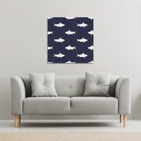 Benjamin Tate Design Fish (Canvas Print) / 127 x 127 x 4cm in Natural | Size: 127 x 127 x 4 cm