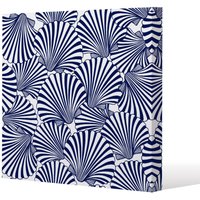 Benjamin Tate Design Striped Sea Shells (Canvas Print) / 127 x 127 x 4cm in Natural | Size: 127 x 127 x 4 cm