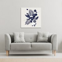 Benjamin Tate Design Decorative Leaf Prints (Canvas Print) / 46 x 46 x 4cm in Natural | Size: 46 x 46 x 4 cm
