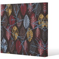 Benjamin Tate Design Prints Of Autumn Leaves (Canvas Print) / 101 x 101 x 4cm in Natural | Size: 101 x 101 x 4 cm
