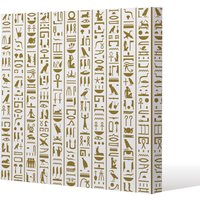 Benjamin Tate Design Acient Egyptian Heiroglyphs (Canvas Print) / 46 x 46 x 4cm in Natural | Size: 46 x 46 x 4 cm