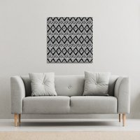 Benjamin Tate Design Geometric Line Pattern (Canvas Print) / 127 x 127 x 4cm in Natural | Size: 127 x 127 x 4 cm