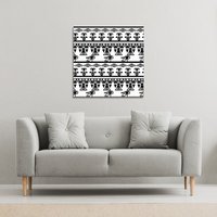 Benjamin Tate Design Egyptian Eye Of Horus Heiroglyphs (Canvas Print) / 101 x 101 x 4cm in Natural | Size: 101 x 101 x 4 cm