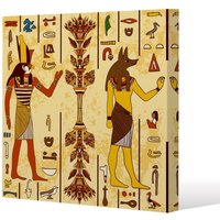 Benjamin Tate Design Egyptian Drawings (Canvas Print) / 61 x 61 x 4cm in Natural | Size: 61 x 61 x 4 cm