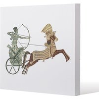 Benjamin Tate Design Pharaoh on War Chariot (Canvas Print) / 61 x 61 x 4cm in Natural | Size: 61 x 61 x 4 cm