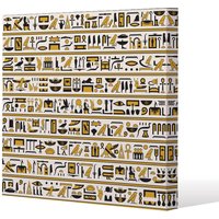 Benjamin Tate Design Ancient Egyptian Hieroglyphs (Canvas Print) / 61 x 61 x 4cm in Natural | Size: 61 x 61 x 4 cm