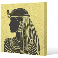 Benjamin Tate Design Egyptian Women on Yellow (Canvas Print) / 127 x 127 x 4cm in Natural | Size: 127 x 127 x 4 cm