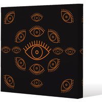 Benjamin Tate Design Eye Icon (Canvas Print) / 101 x 101 x 4cm in Natural | Size: 101 x 101 x 4 cm