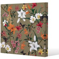 Benjamin Tate Design Selection Of Flowers (Canvas Print) / 46 x 46 x 4cm in Natural | Size: 46 x 46 x 4 cm