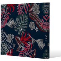 Benjamin Tate Design Leaves of Tropical Plants (Canvas Print) / 61 x 61 x 4cm in Natural | Size: 61 x 61 x 4 cm