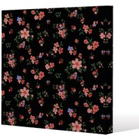 Benjamin Tate Design Beautiful Pink Flowers (Canvas Print) / 61 x 61 x 4cm in Natural | Size: 61 x 61 x 4 cm