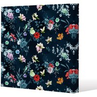 Benjamin Tate Design Roses & Other Bright Flowers (Canvas Print) / 77 x 77 x 4cm in Natural | Size: 77 x 77 x 4 cm