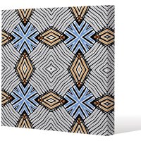 Benjamin Tate Design Abstract geometric roughly hatched shapes colored with hand drawn brush stokes (Canvas Print) / 46 x 46 x 4cm