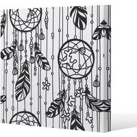 Benjamin Tate Design Black contour (Canvas Print) / 61 x 61 x 4cm in Natural | Size: 61 x 61 x 4 cm