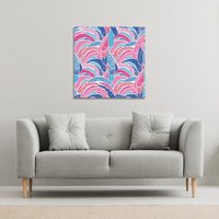 Benjamin Tate Design Boho pink (Canvas Print) / 46 x 46 x 4cm in Natural | Size: 46 x 46 x 4 cm