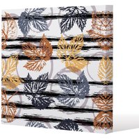 Benjamin Tate Design Cute autumn leaves (Canvas Print) / 127 x 127 x 4cm in Natural | Size: 127 x 127 x 4 cm