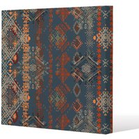 Benjamin Tate Design Ethnic boho distressed pattern (Canvas Print) / 114 x 114 x 4cm in Natural | Size: 114 x 114 x 4 cm
