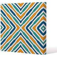 Benjamin Tate Design Ethnic geometric figures (Canvas Print) / 101 x 101 x 4cm in Natural | Size: 101 x 101 x 4 cm