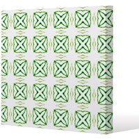 Benjamin Tate Design Green extraordinary boho chic summer design (Canvas Print) / 101 x 101 x 4cm in Natural | Size: 101 x 101 x 4 cm