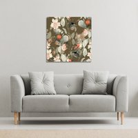 Benjamin Tate Design Imprint fantastic paint bouquet (Canvas Print) / 90 x 90 x 4cm in Natural | Size: 90 x 90 x 4 cm